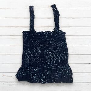 Patrons of Peace Women's Dark Blue Smocked Tank Size XS